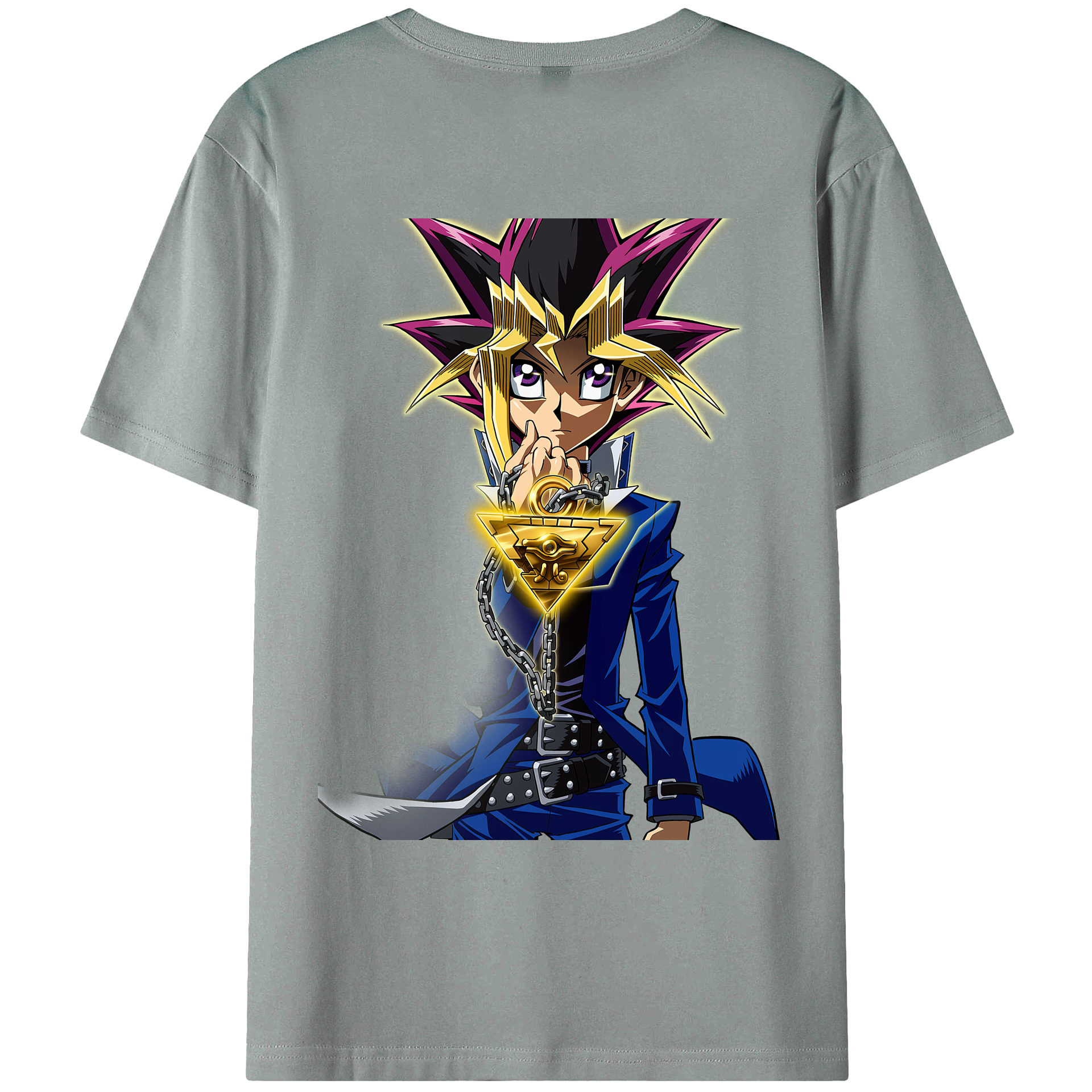 （画像用） 遊☆戯☆王 Yu-Gi-Oh! 綿100％ メンズ半袖Tシャツ（バックプリント） 通気性